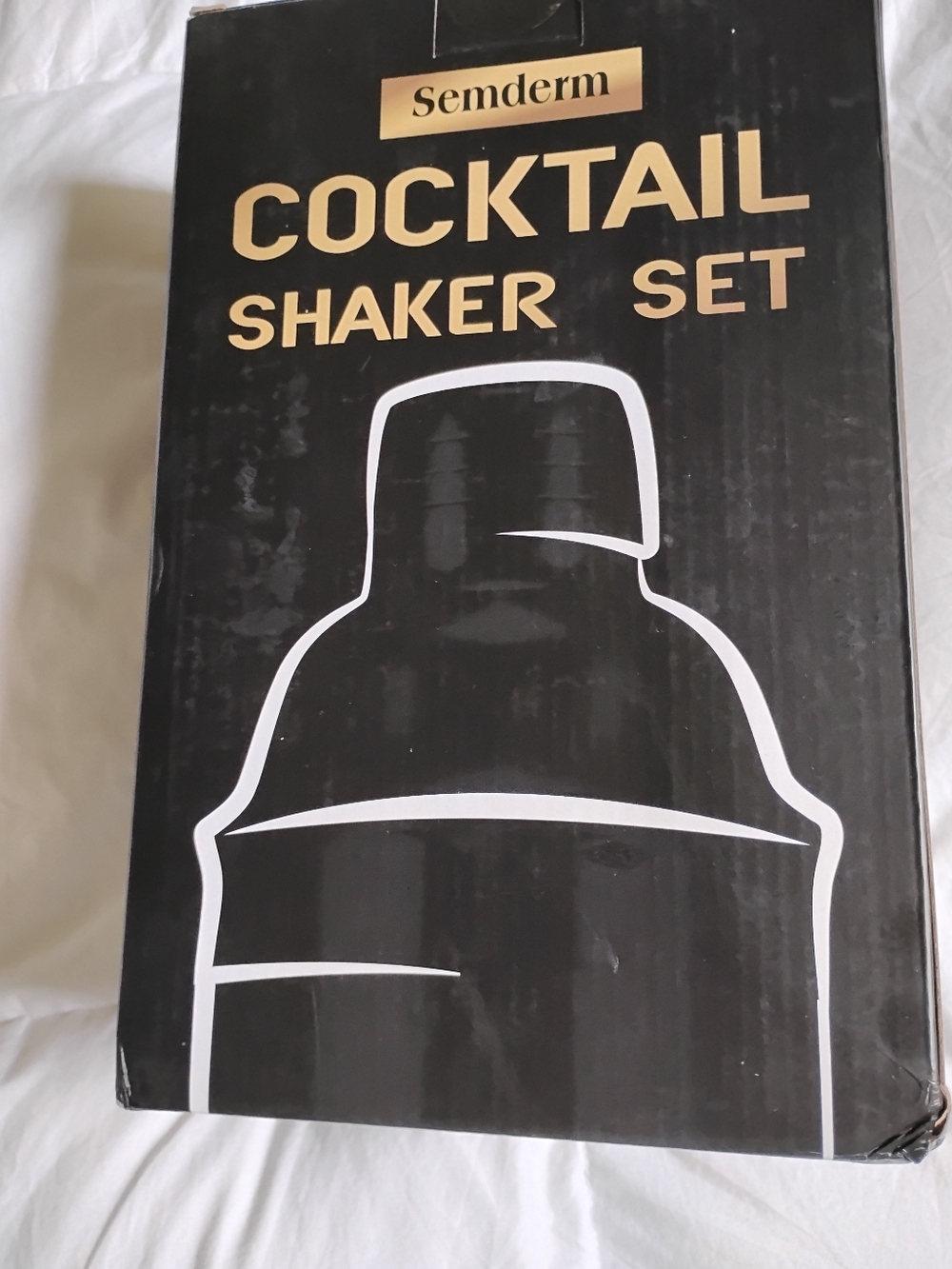Semderm Cocktail Shaker Set - Black & Gold Box